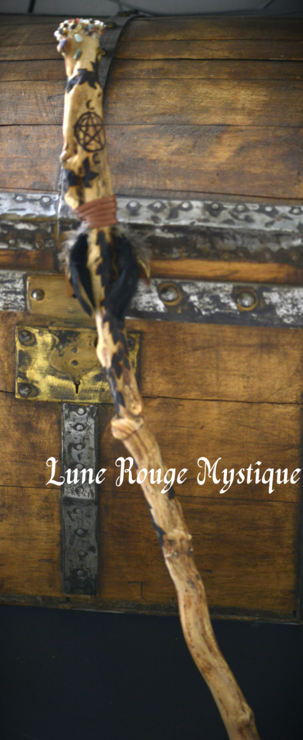 Bâton de magie en bois de lierre accessoire pour rituel
